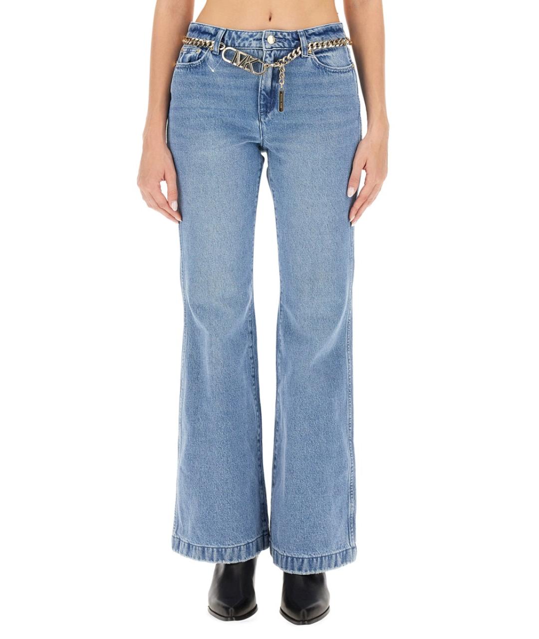 MICHAEL KORS Голубые хлопковые прямые джинсы, фото 5
