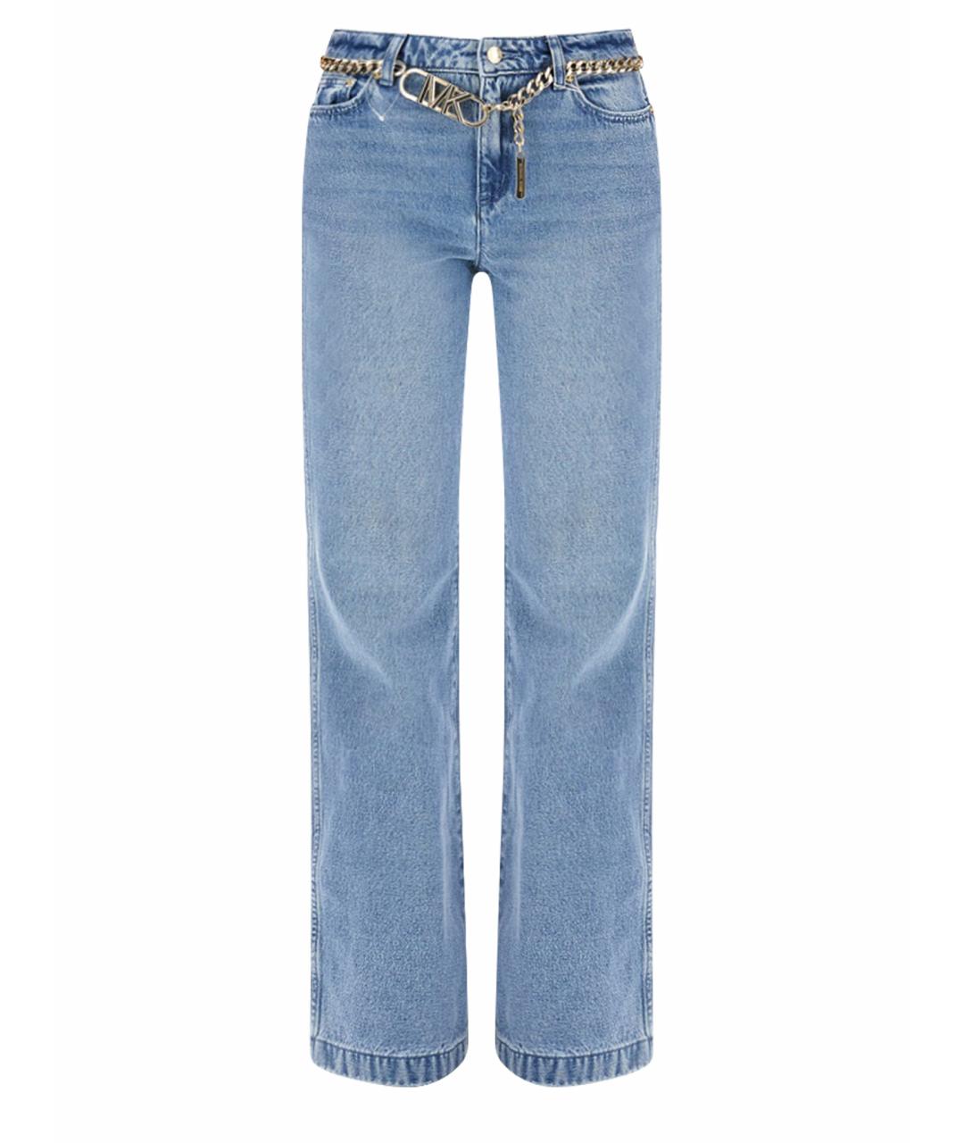 MICHAEL KORS Голубые хлопковые прямые джинсы, фото 1