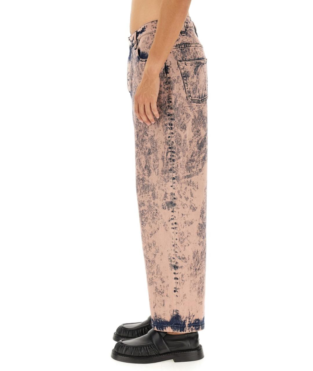 ETUDES Розовые хлопковые прямые джинсы, фото 4