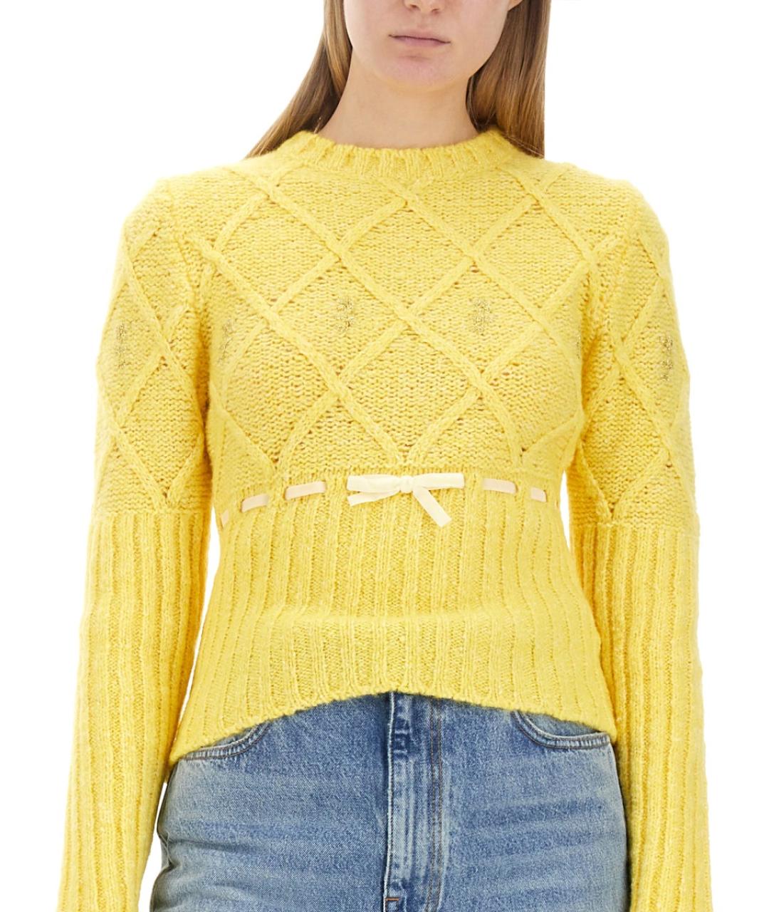 CORMIO Желтый шерстяной джемпер / свитер, фото 4