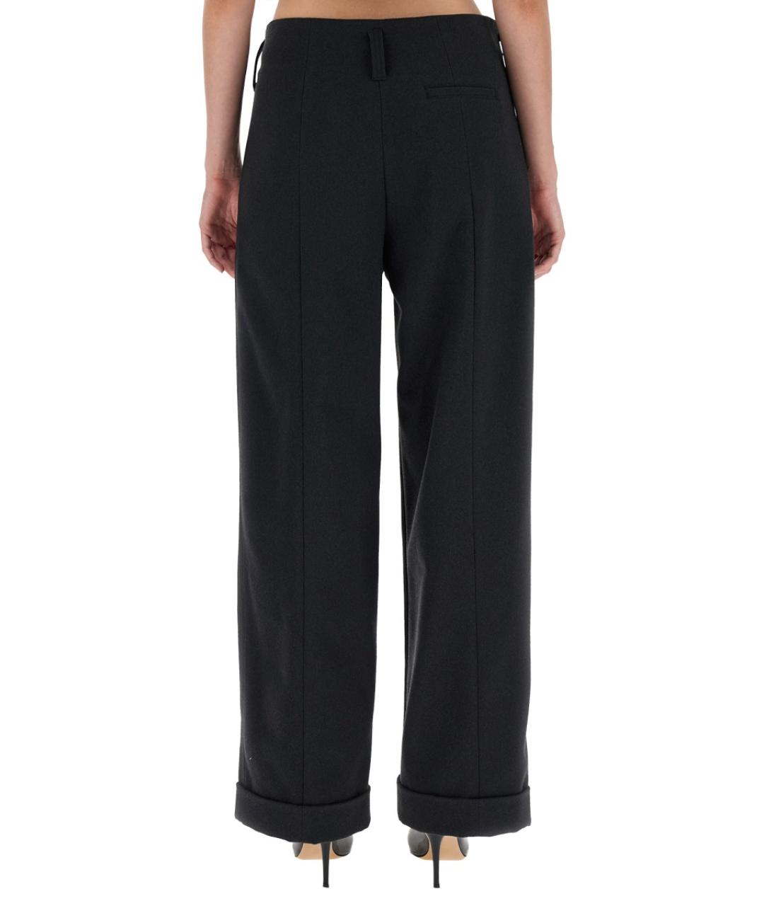 PHILOSOPHY DI LORENZO SERAFINI Серые полиэстеровые прямые брюки, фото 3