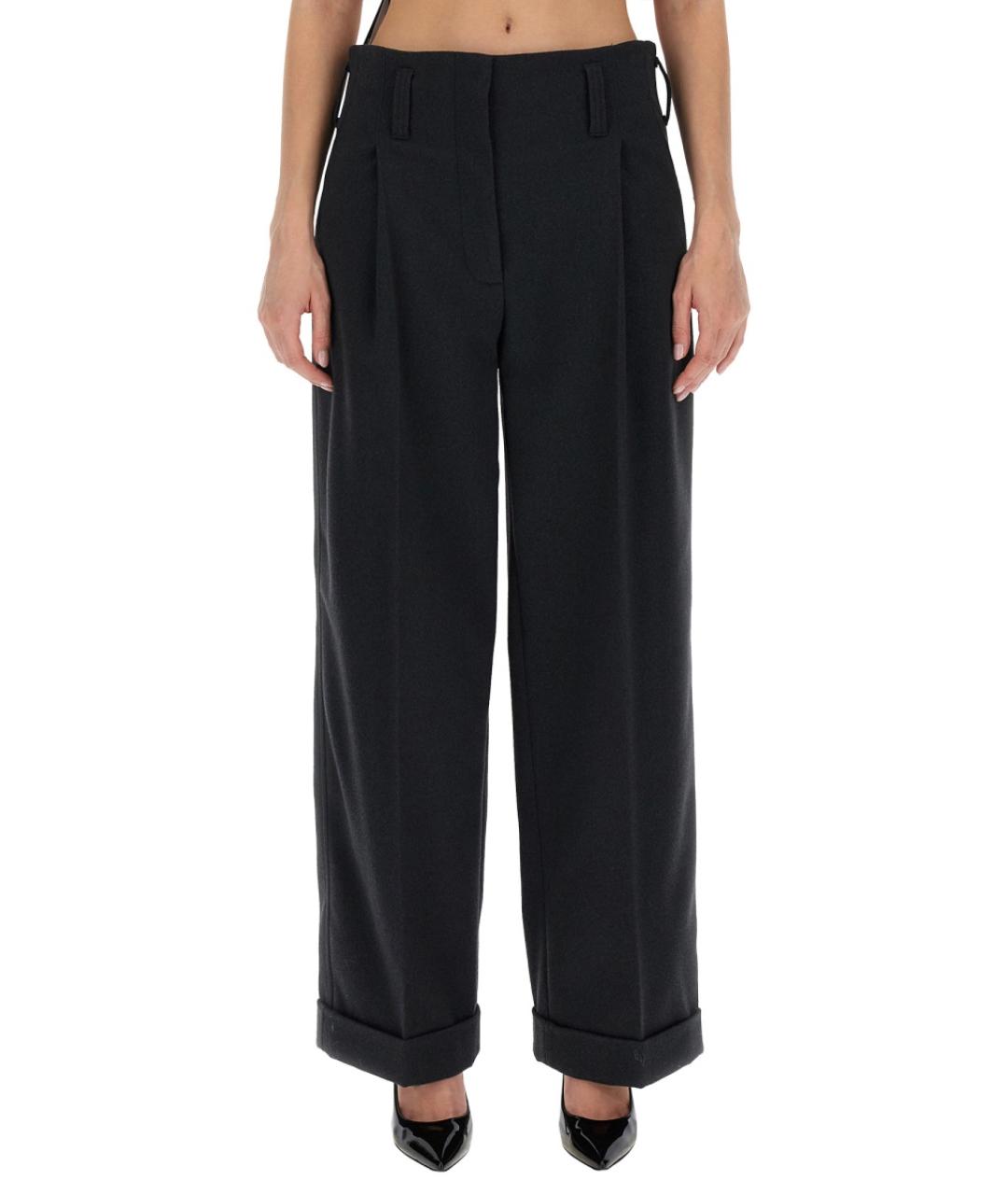 PHILOSOPHY DI LORENZO SERAFINI Серые полиэстеровые прямые брюки, фото 5