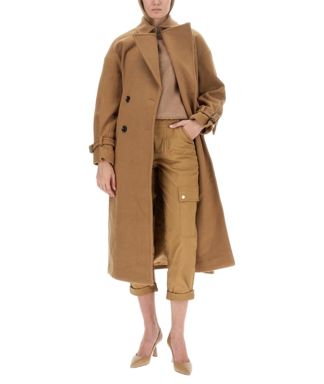 MICHAEL KORS Бежевые хлопковые прямые брюки, фото 2