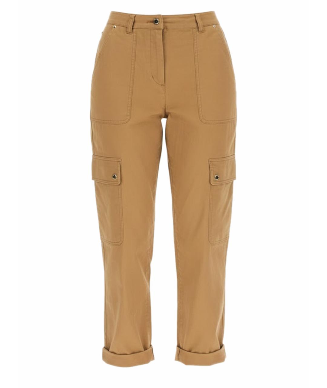 MICHAEL KORS Бежевые хлопковые прямые брюки, фото 1