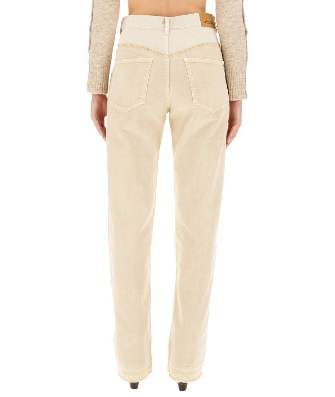 ISABEL MARANT Розовые хлопковые прямые джинсы, фото 3