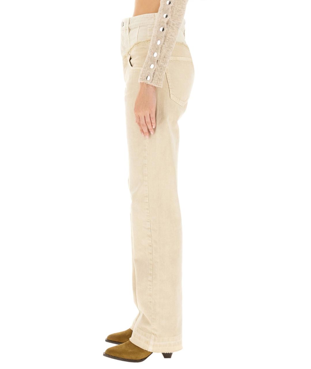 ISABEL MARANT Розовые хлопковые прямые джинсы, фото 4