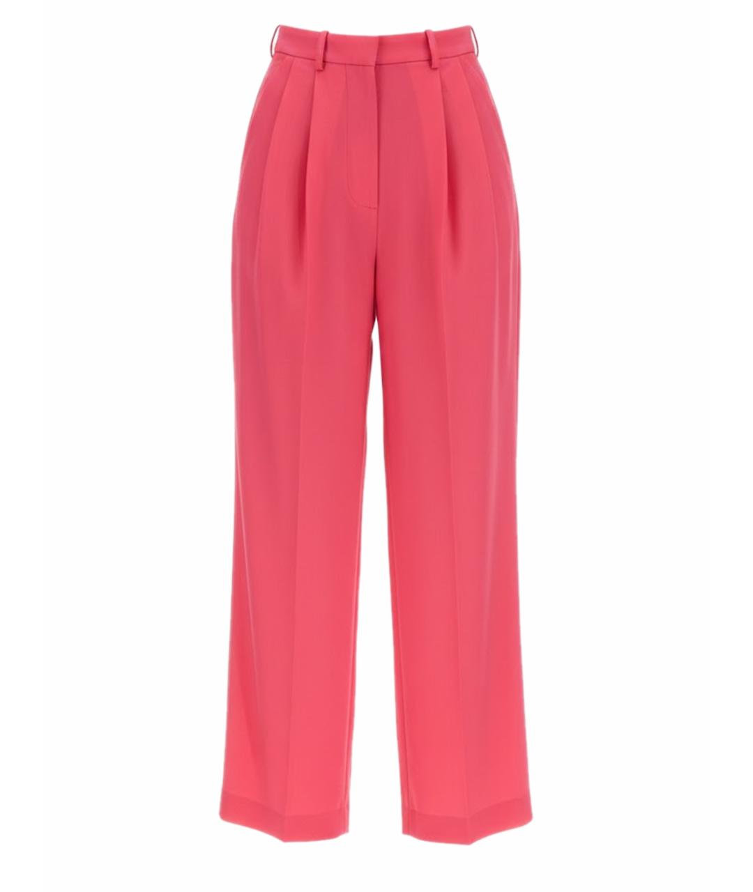ALYSI Фуксия шерстяные прямые брюки, фото 1