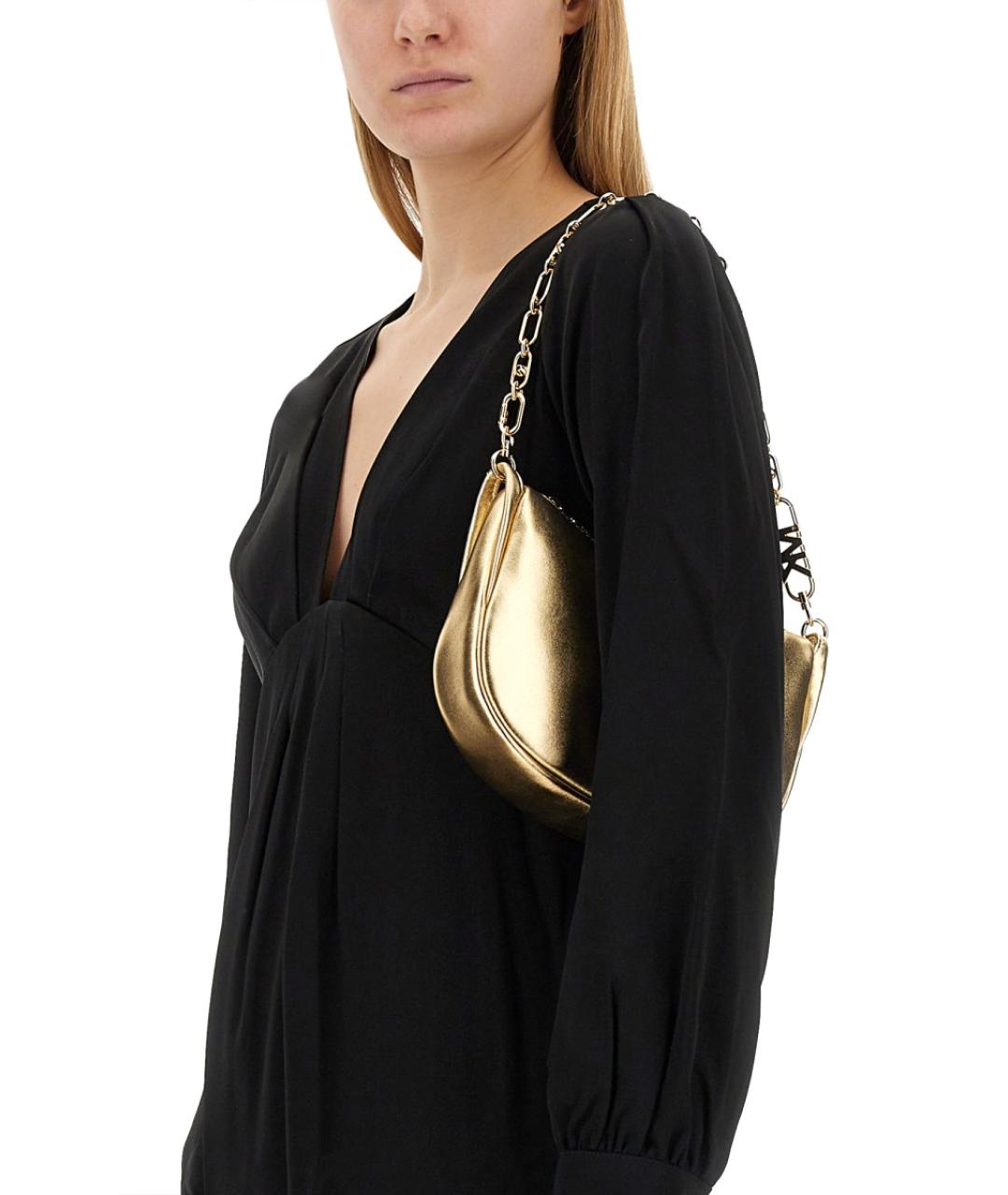 MICHAEL KORS Черное ацетатное повседневное платье, фото 4