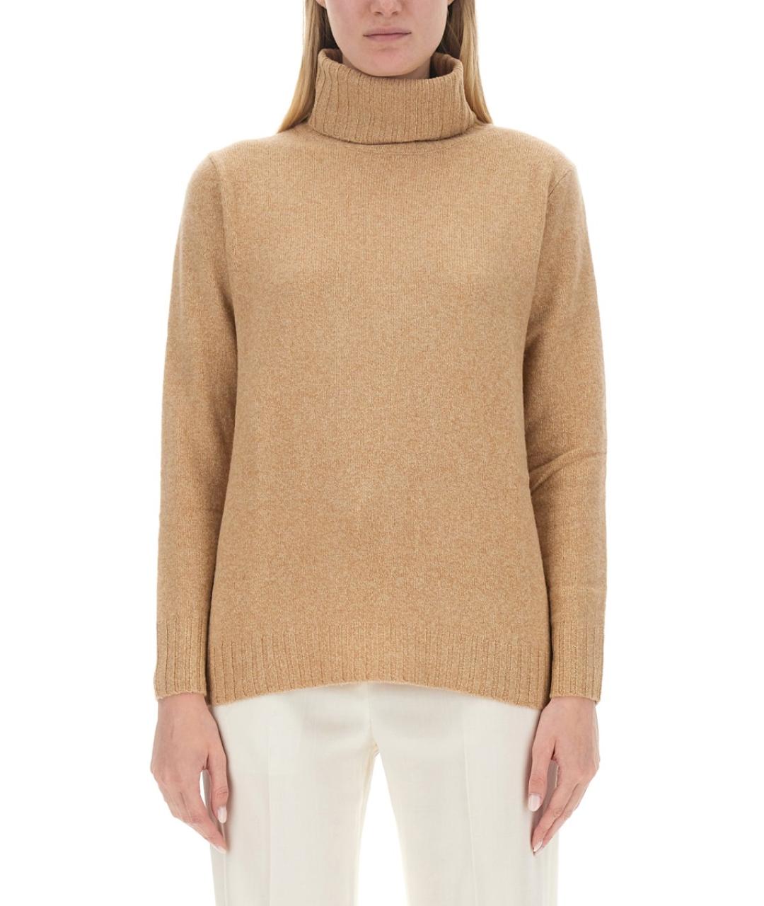 ASPESI Бежевый шерстяной джемпер / свитер, фото 9