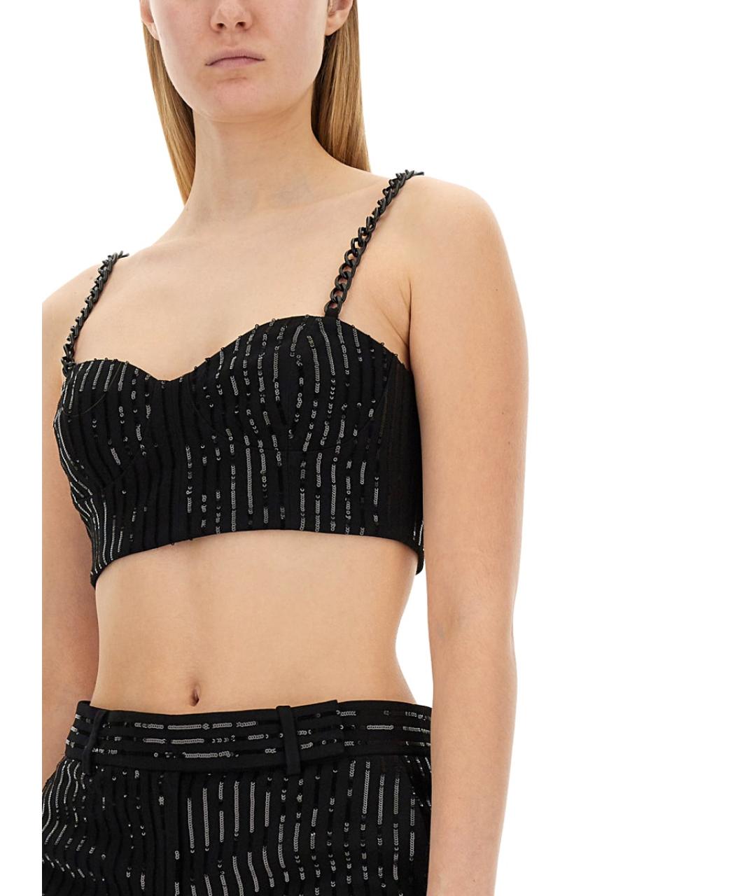 MICHAEL KORS Черная ацетатная майка, фото 4