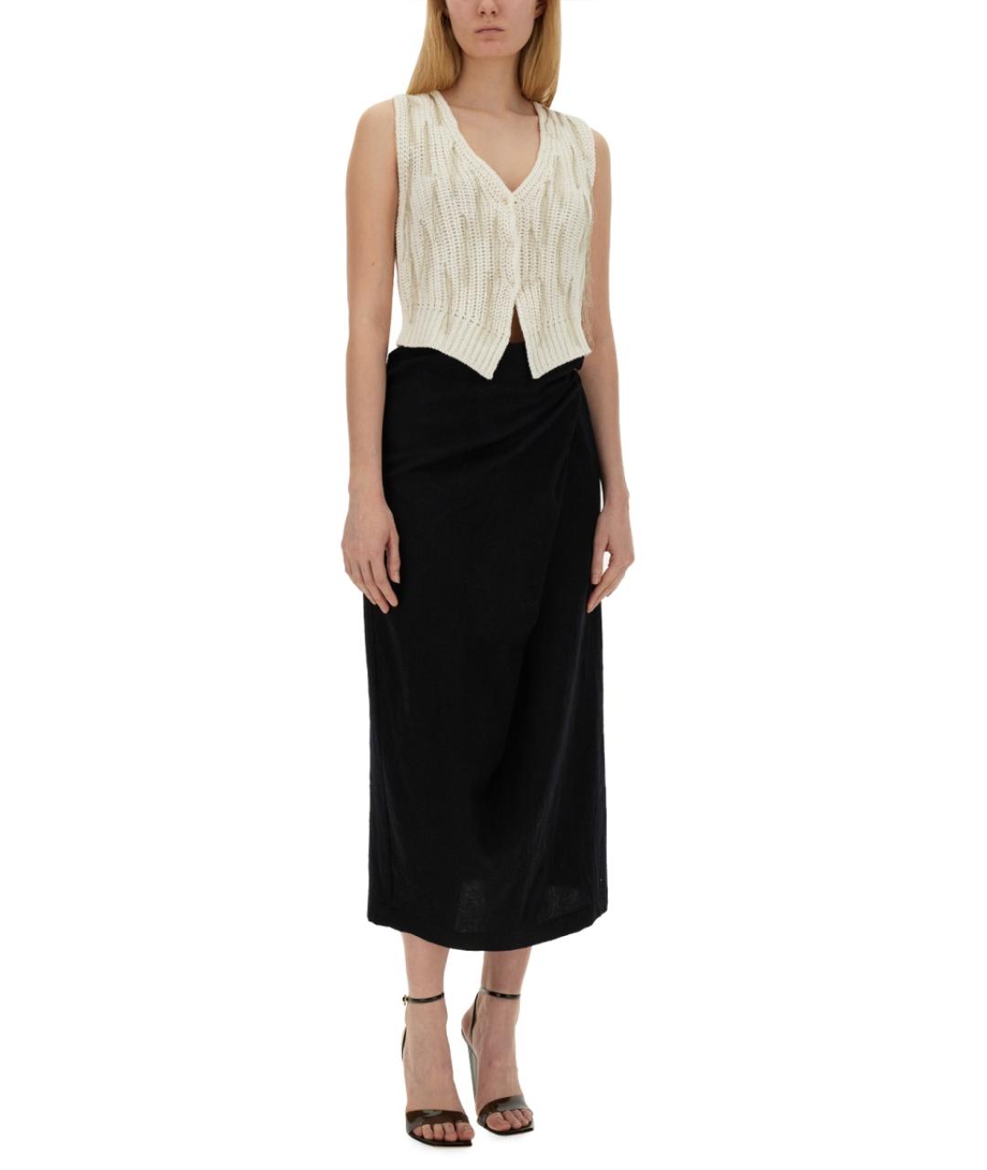 ALYSI Черная юбка миди, фото 2