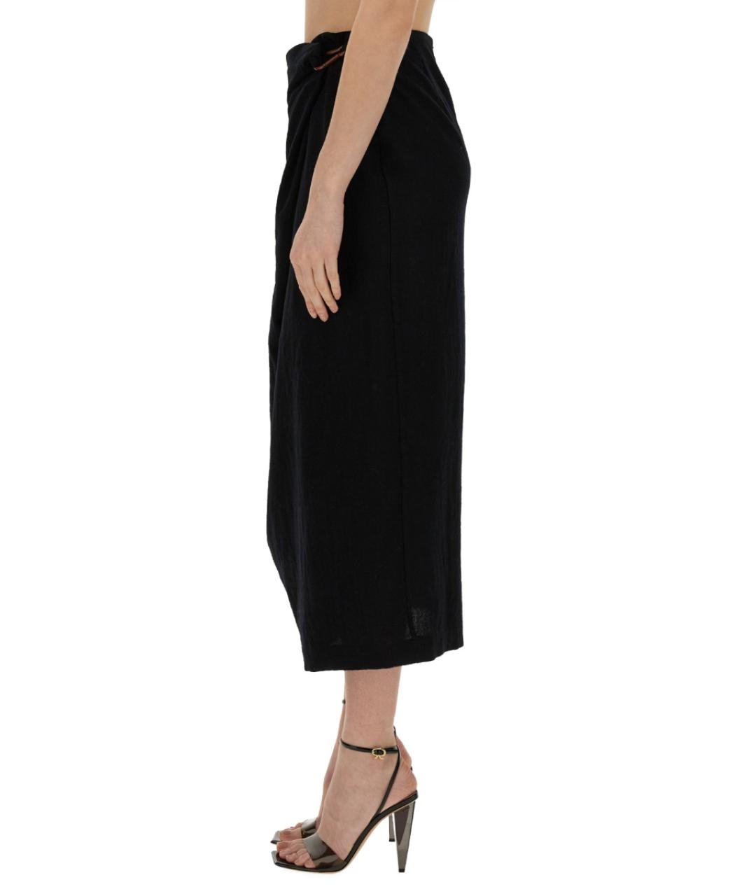 ALYSI Черная юбка миди, фото 3