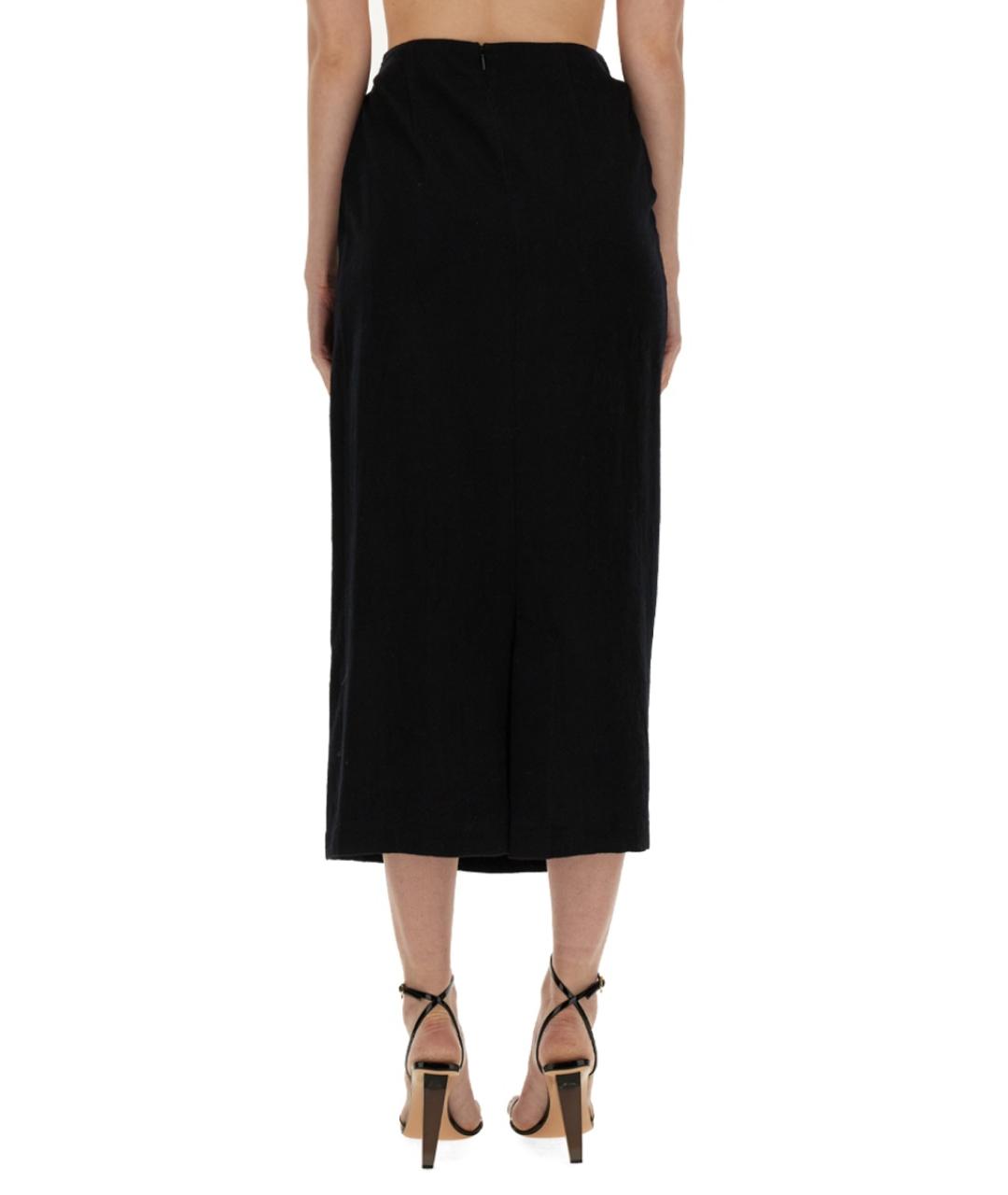 ALYSI Черная юбка миди, фото 4