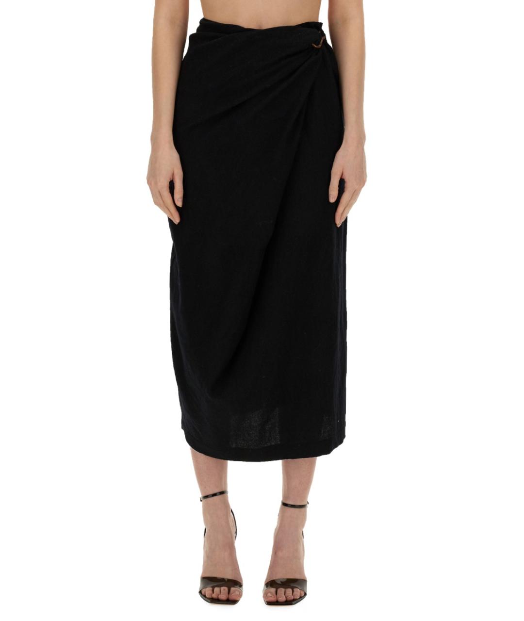 ALYSI Черная юбка миди, фото 1