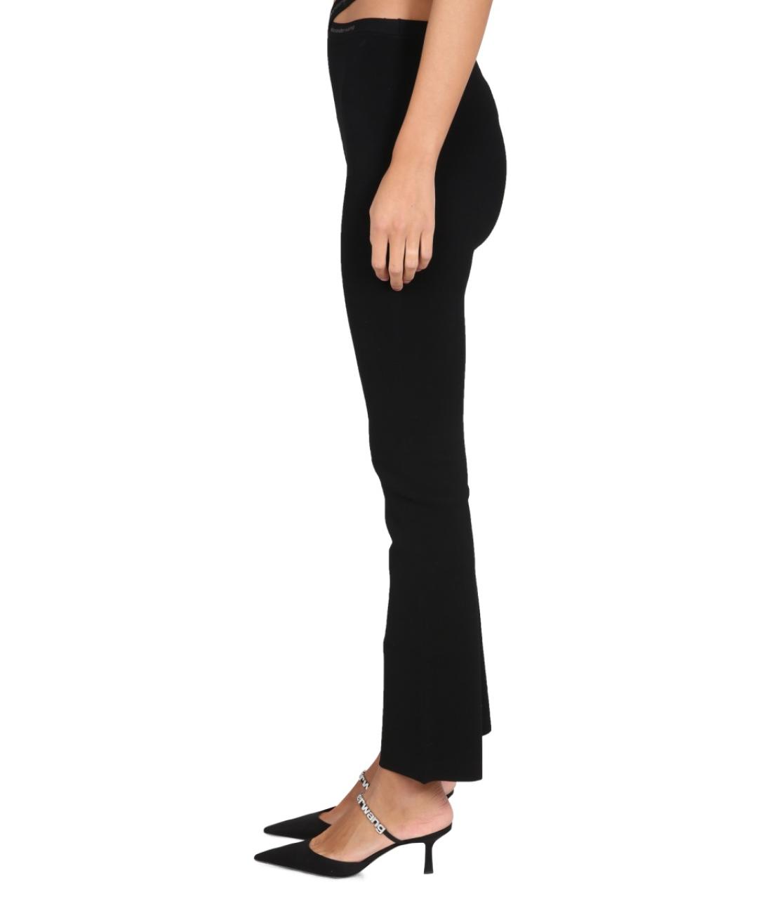 ALEXANDER WANG Черные вискозные прямые брюки, фото 3