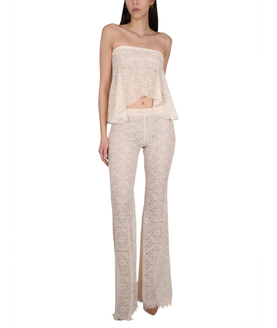 DSQUARED2 Розовые полиэстеровые прямые брюки, фото 2