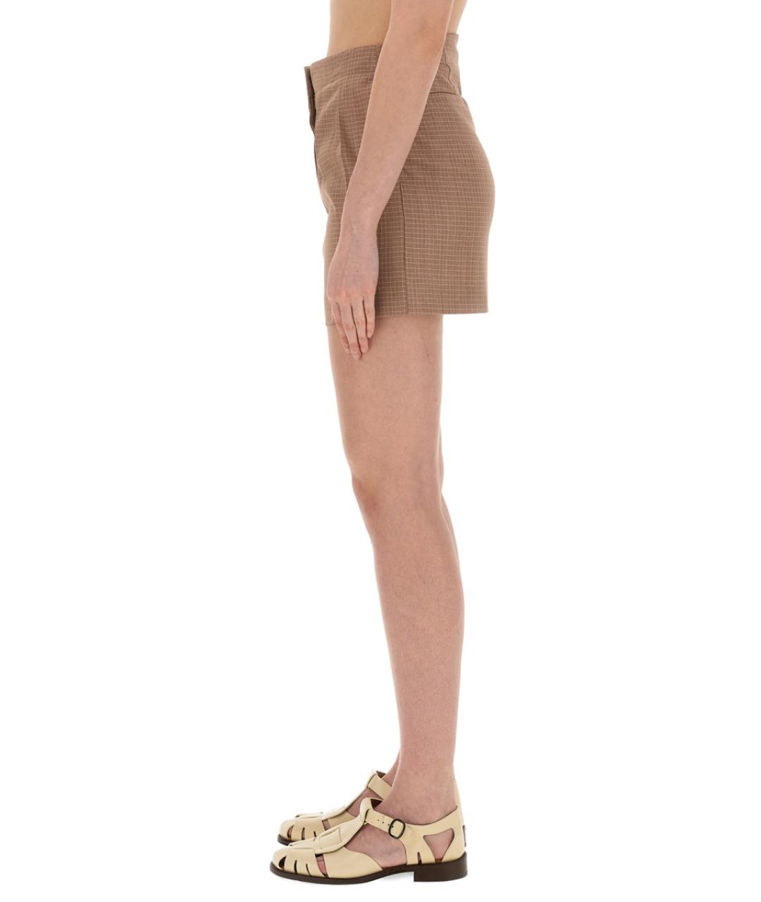 ALYSI Коричневая юбка мини, фото 3