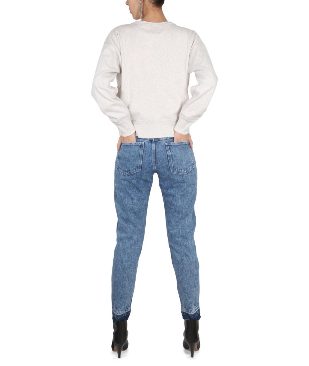 ISABEL MARANT ETOILE Синие хлопковые прямые джинсы, фото 2