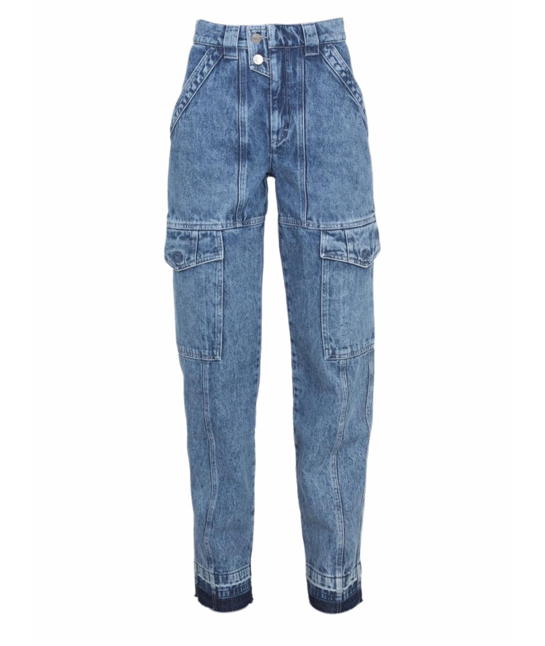 ISABEL MARANT ETOILE Голубые хлопковые прямые джинсы, фото 1