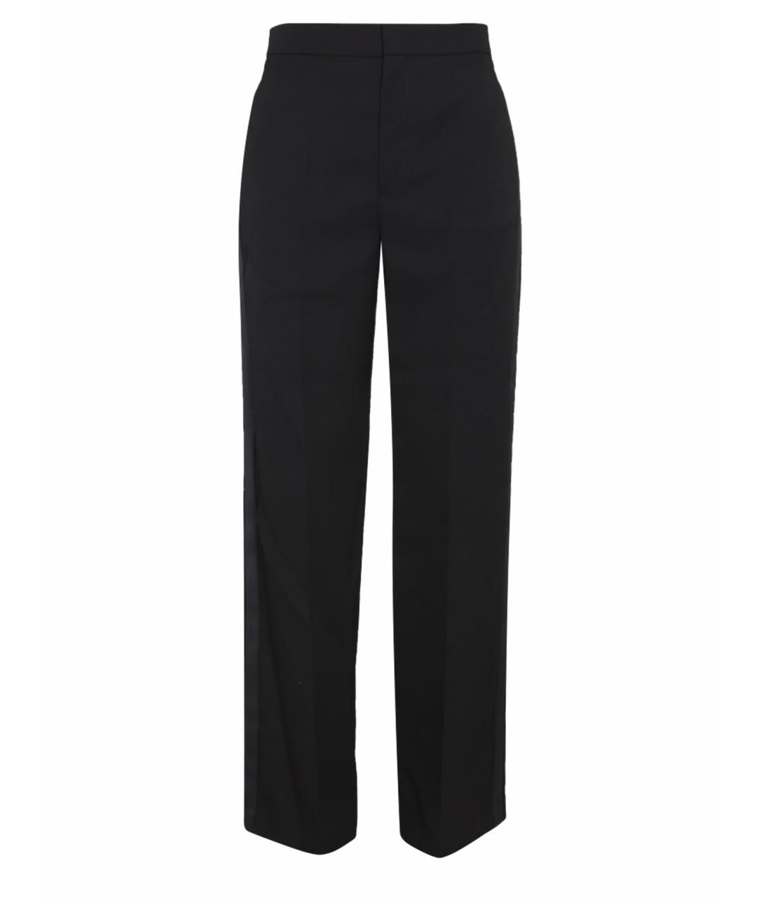 ISABEL MARANT Черные шерстяные прямые брюки, фото 1