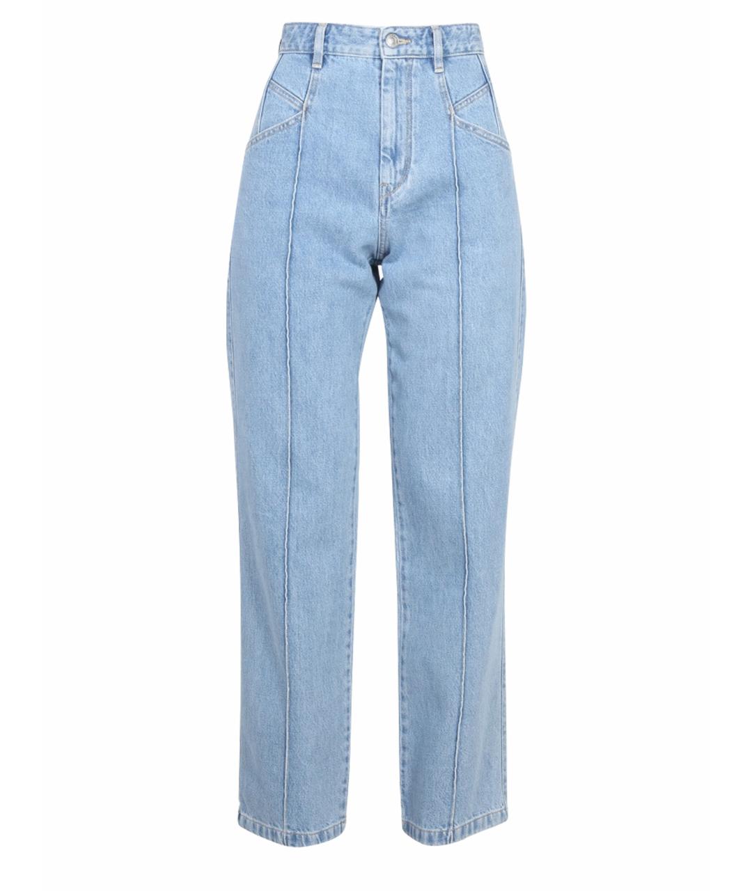 ISABEL MARANT Голубые хлопковые прямые джинсы, фото 1