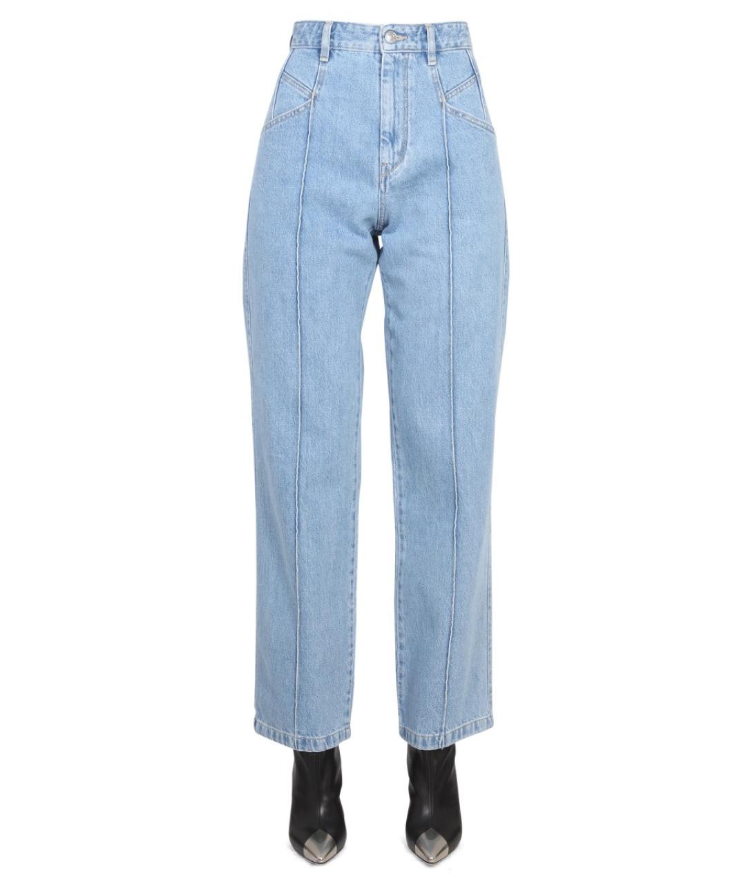 ISABEL MARANT Голубые хлопковые прямые джинсы, фото 5