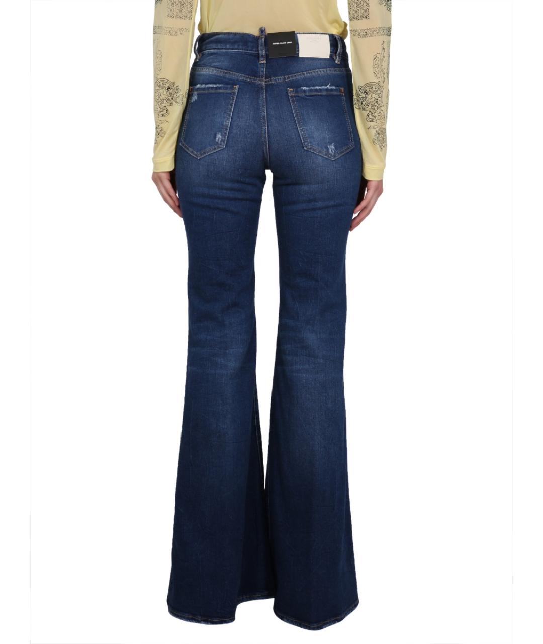 DSQUARED2 Синие хлопковые джинсы клеш, фото 4