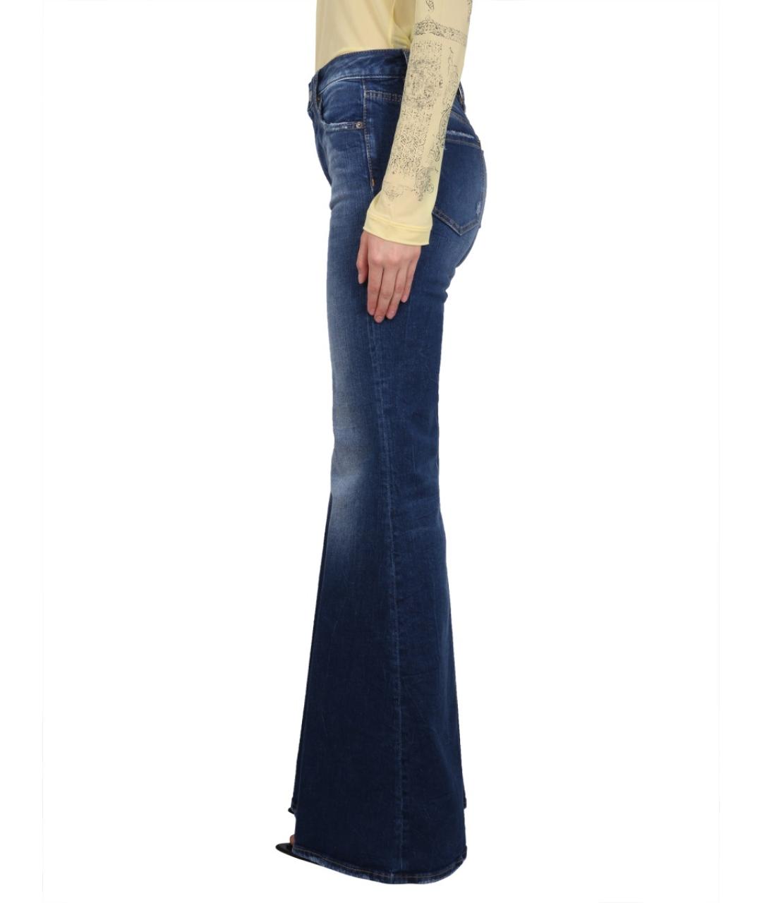 DSQUARED2 Синие хлопковые джинсы клеш, фото 3