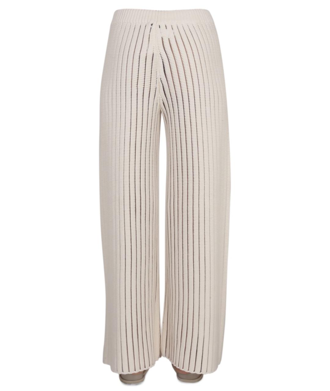 FABIANA FILIPPI Белые хлопковые прямые брюки, фото 4