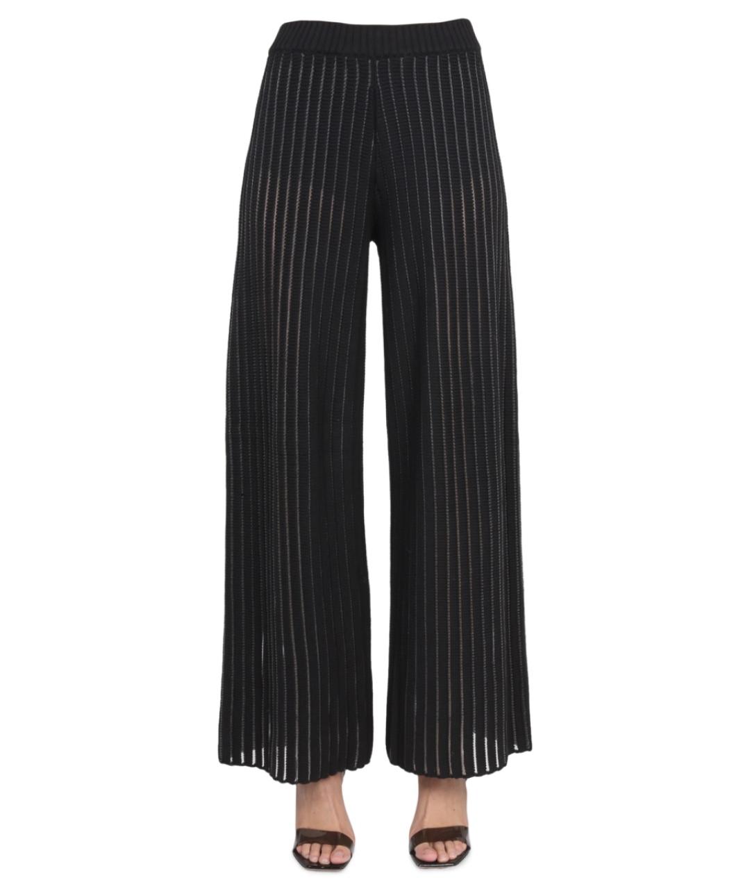 FABIANA FILIPPI Черные хлопковые прямые брюки, фото 5