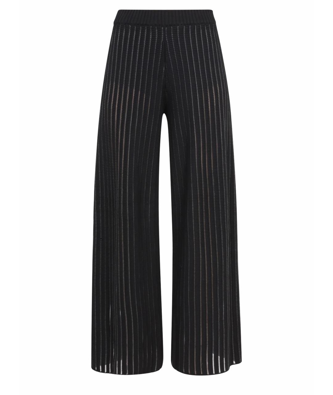 FABIANA FILIPPI Черные хлопковые прямые брюки, фото 1