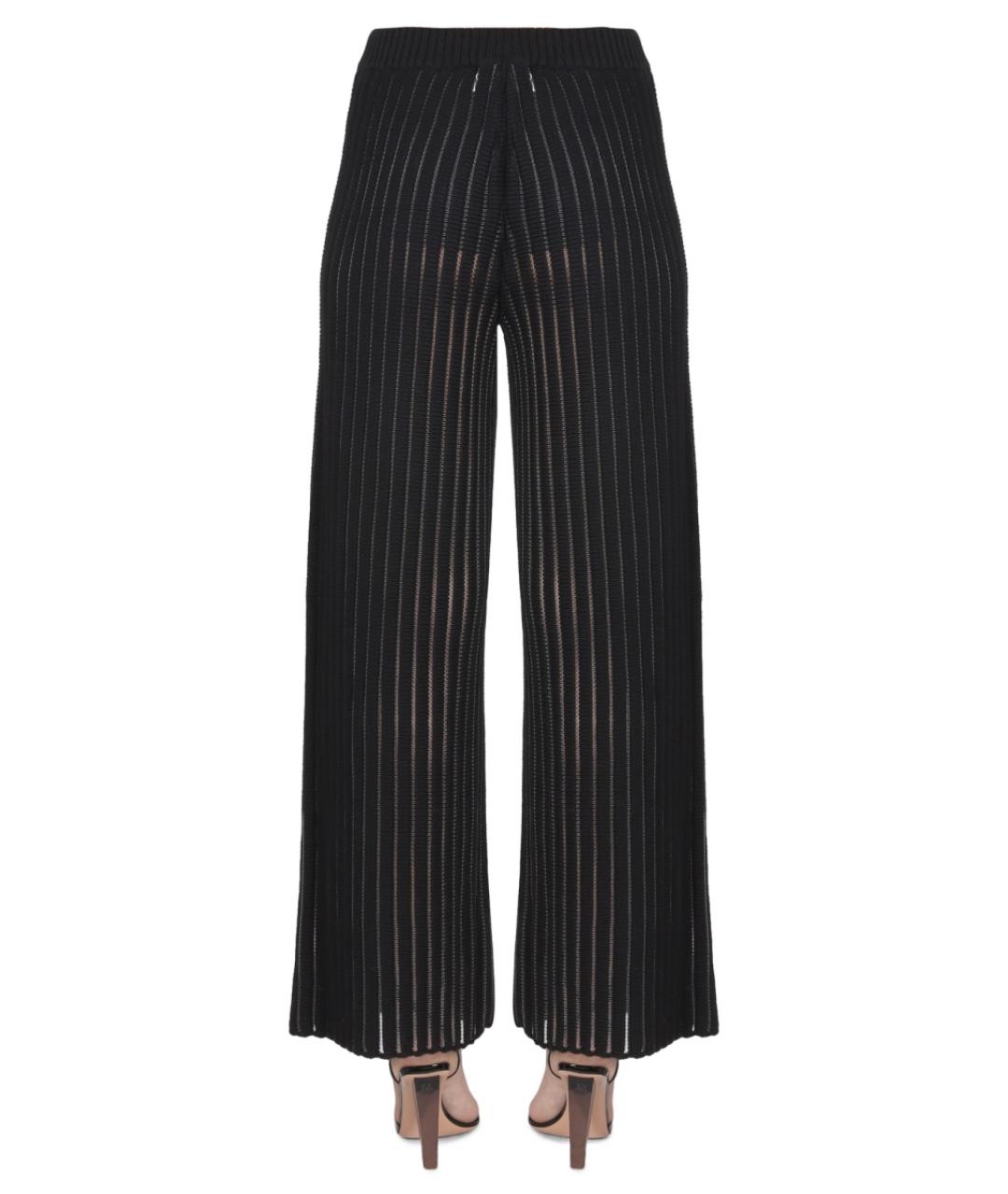 FABIANA FILIPPI Черные хлопковые прямые брюки, фото 4