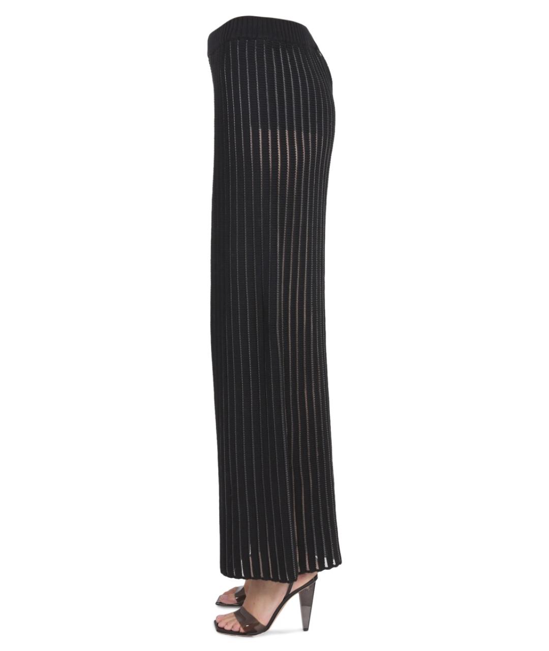 FABIANA FILIPPI Черные хлопковые прямые брюки, фото 3