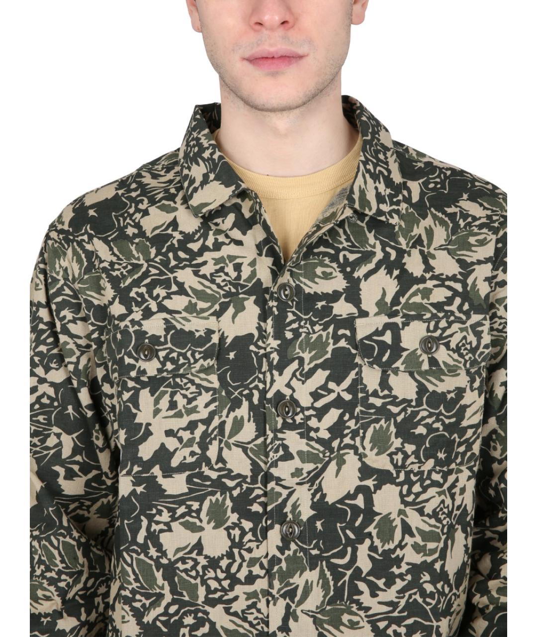 YMC Зеленая хлопковая кэжуал рубашка, фото 4