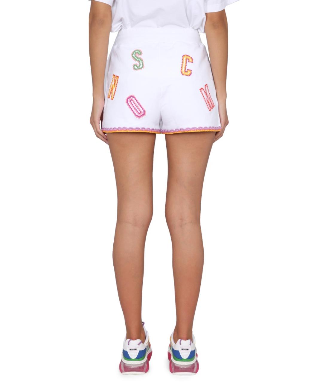 MOSCHINO Белые хлопковые шорты, фото 4