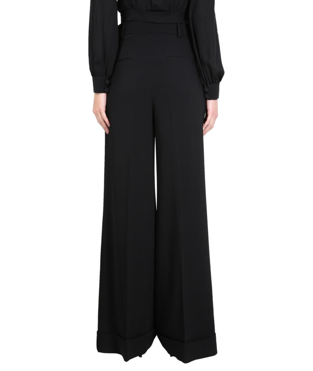 MOSCHINO Черные вискозные прямые брюки, фото 4