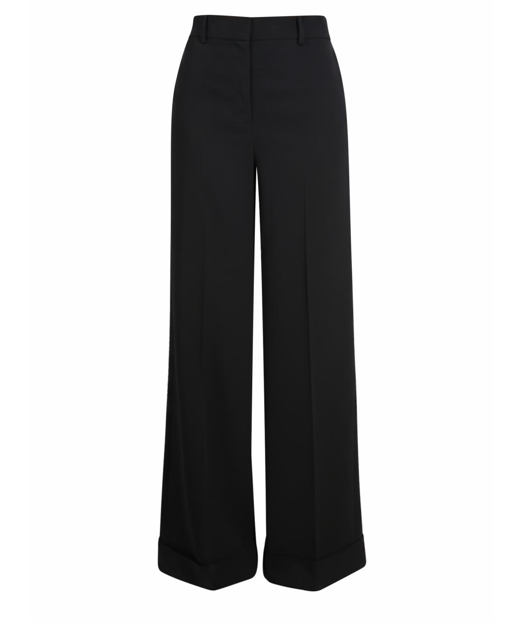 MOSCHINO Черные вискозные прямые брюки, фото 1