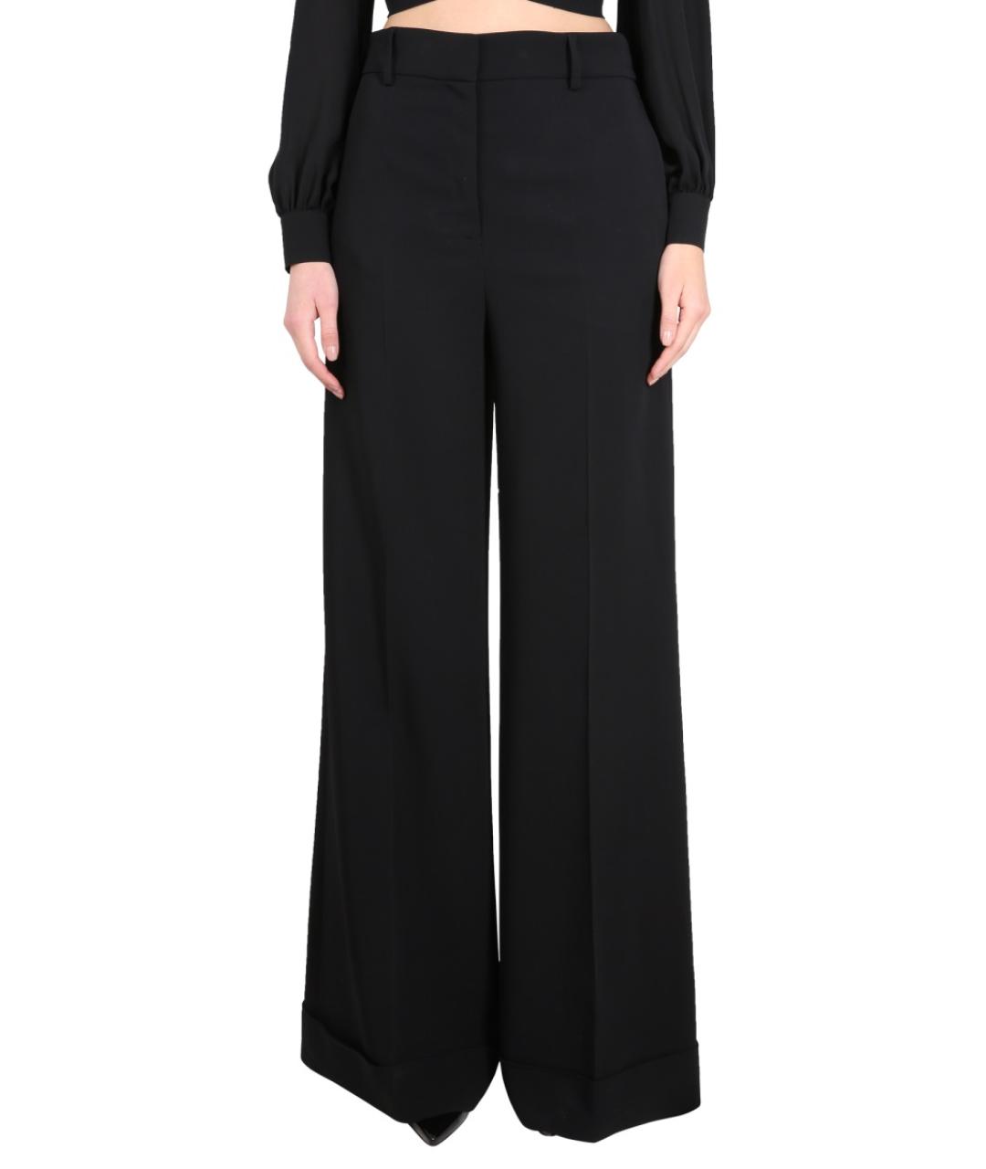 MOSCHINO Черные вискозные прямые брюки, фото 5