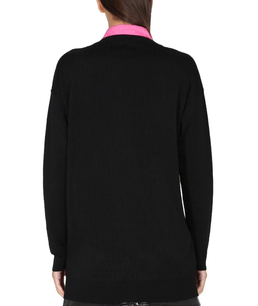 MOSCHINO Черный шерстяной кардиган, фото 3