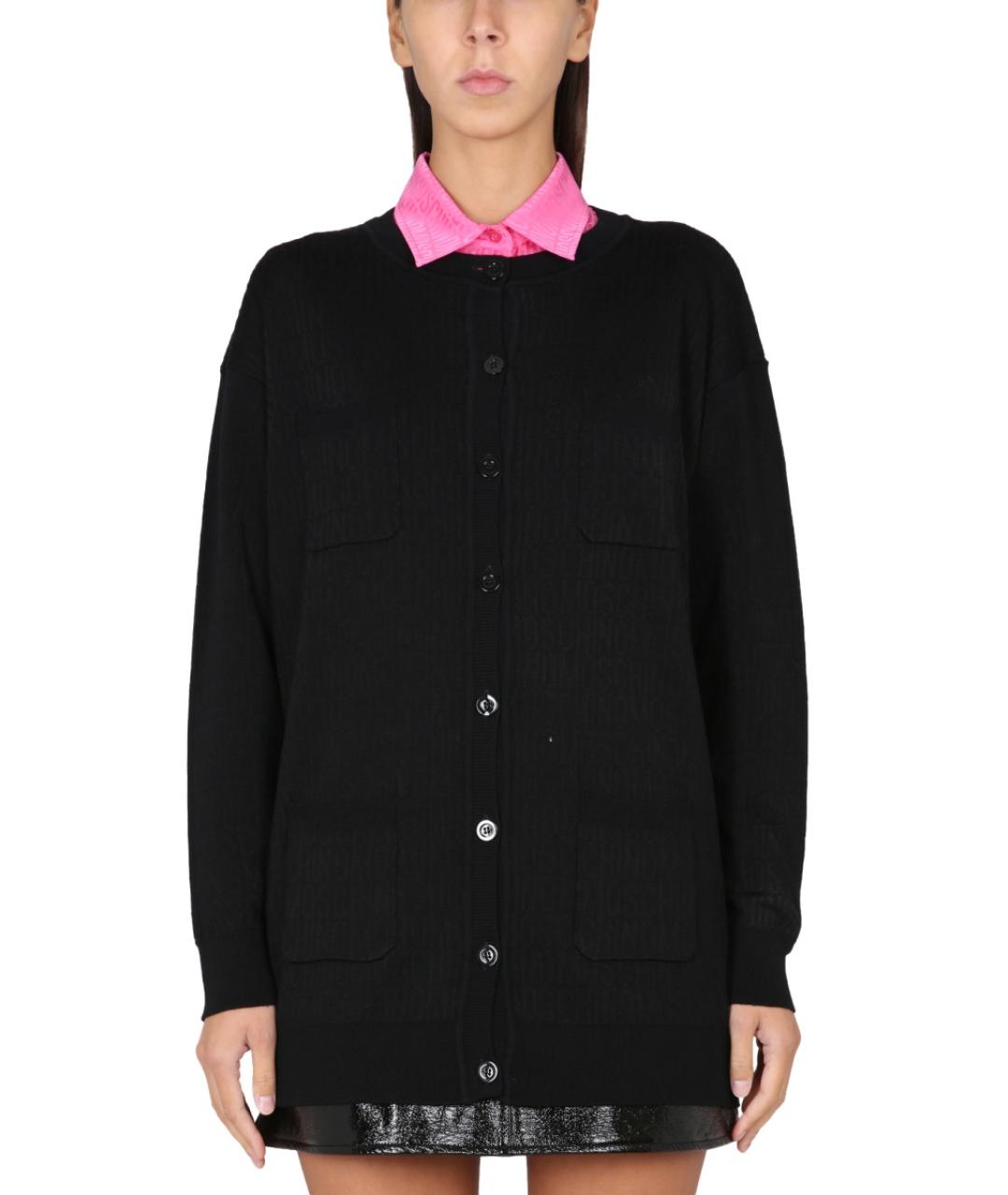 MOSCHINO Черный шерстяной кардиган, фото 5