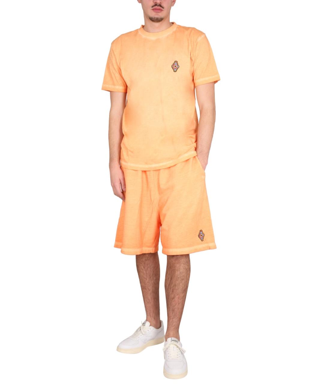 MARCELO BURLON Оранжевое хлопковые шорты, фото 2