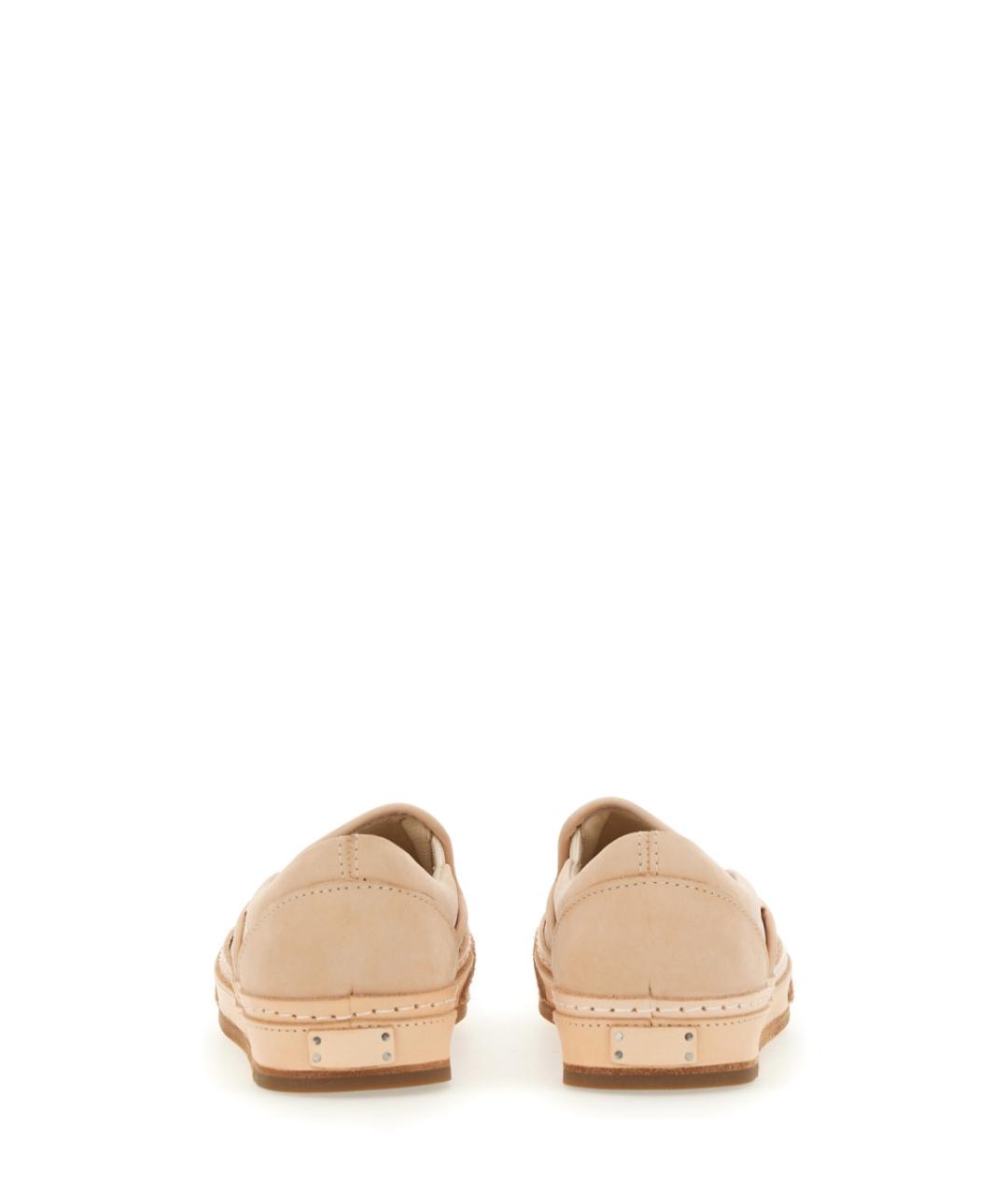 HENDER SCHEME Бежевые кожаные слипоны, фото 3