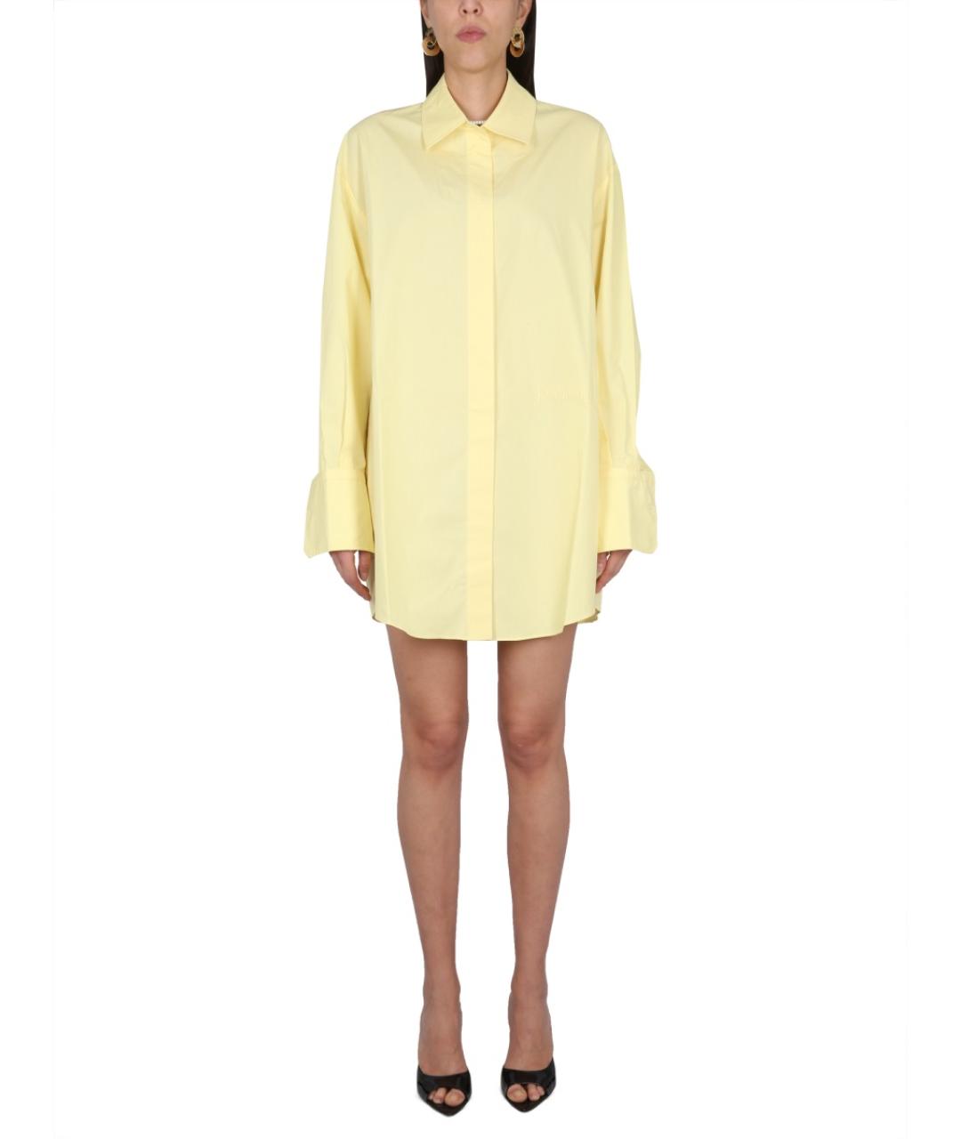 PATOU Желтое хлопковое повседневное платье, фото 5