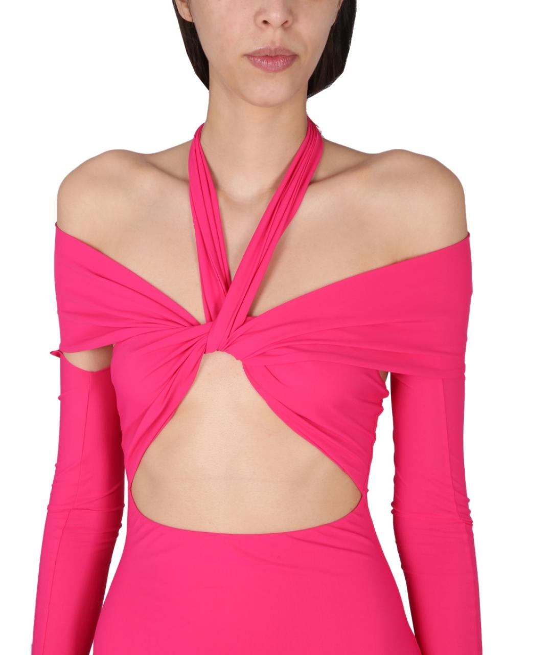 AMAZUIN Фуксия полиамидовое повседневное платье, фото 4