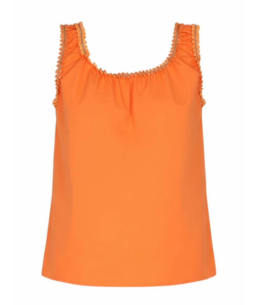 BOUTIQUE MOSCHINO Оранжевая хлопковая майка, фото 1
