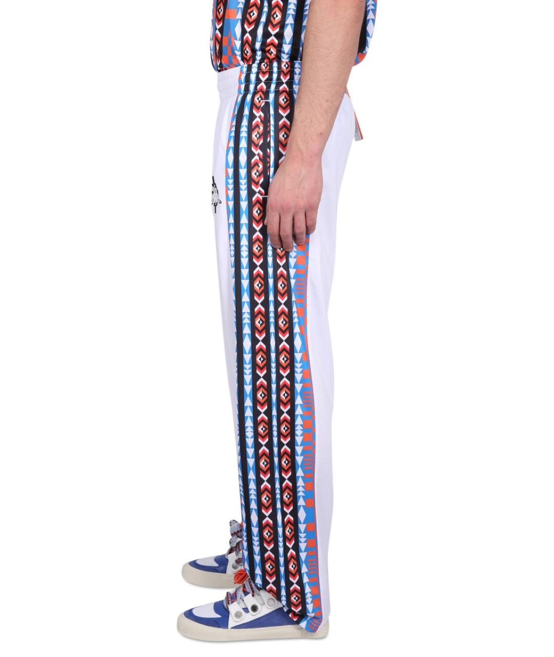 MARCELO BURLON Белые полиэстеровые повседневные брюки, фото 3