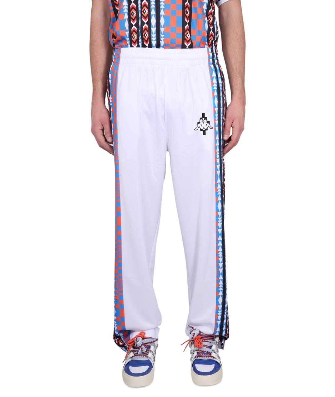 MARCELO BURLON Белые полиэстеровые повседневные брюки, фото 5