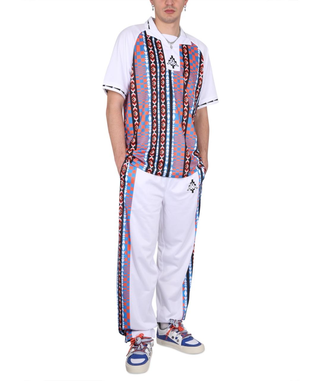 MARCELO BURLON Белые полиэстеровые повседневные брюки, фото 2