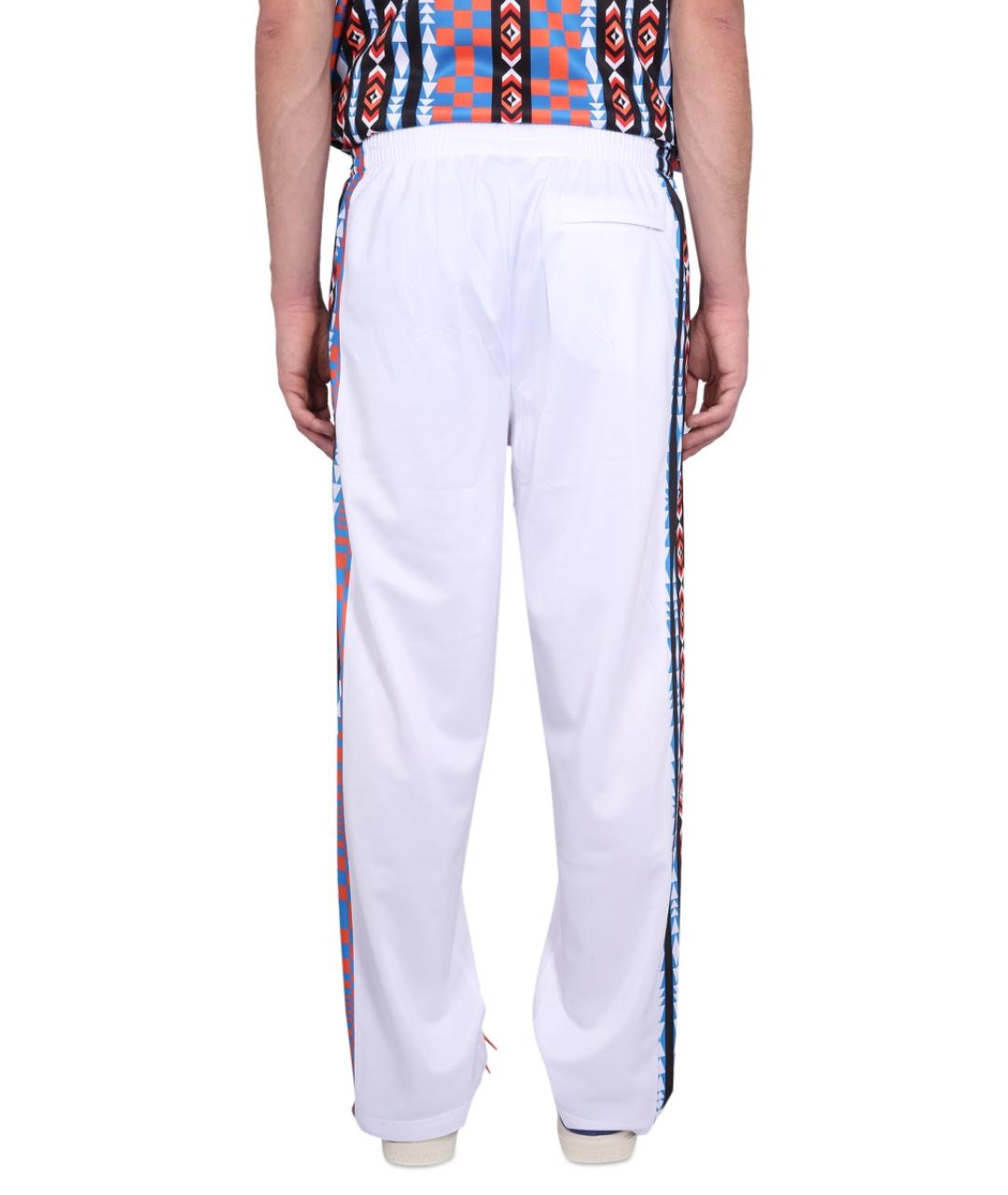 MARCELO BURLON Белые полиэстеровые повседневные брюки, фото 4
