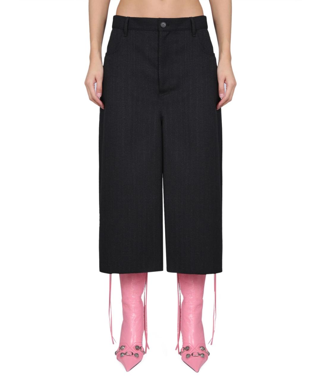 BALENCIAGA Черные шерстяные кюлоты, фото 5